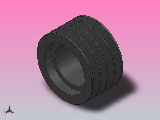 锥套式皮带轮 SPB_SPB140X4正等轴测缩略图