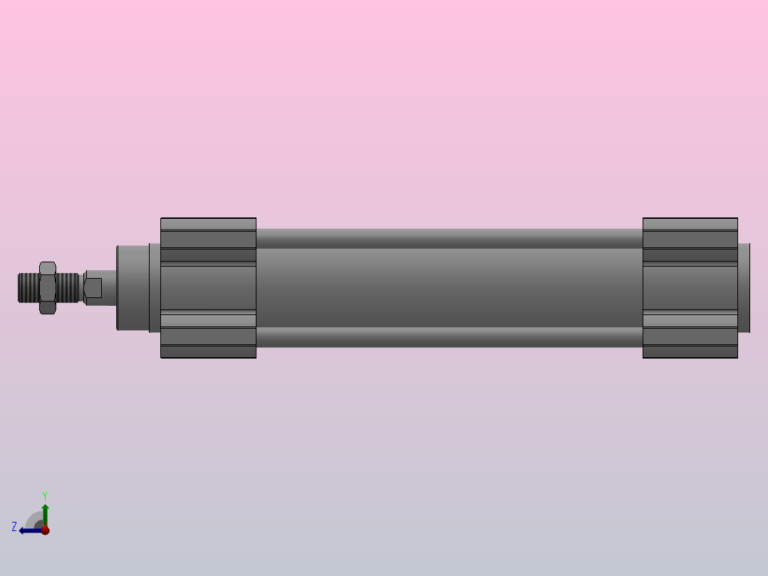 C96标准气缸系列[C96SB32-100]右视图