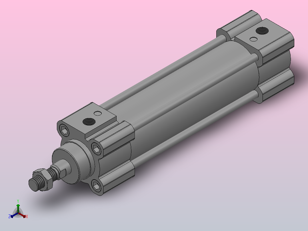 C96标准气缸系列[C96SB32-100]正等轴测图