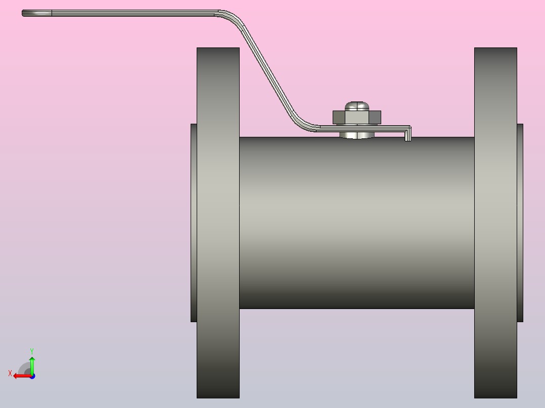 Q41F法兰球阀[25]后视图