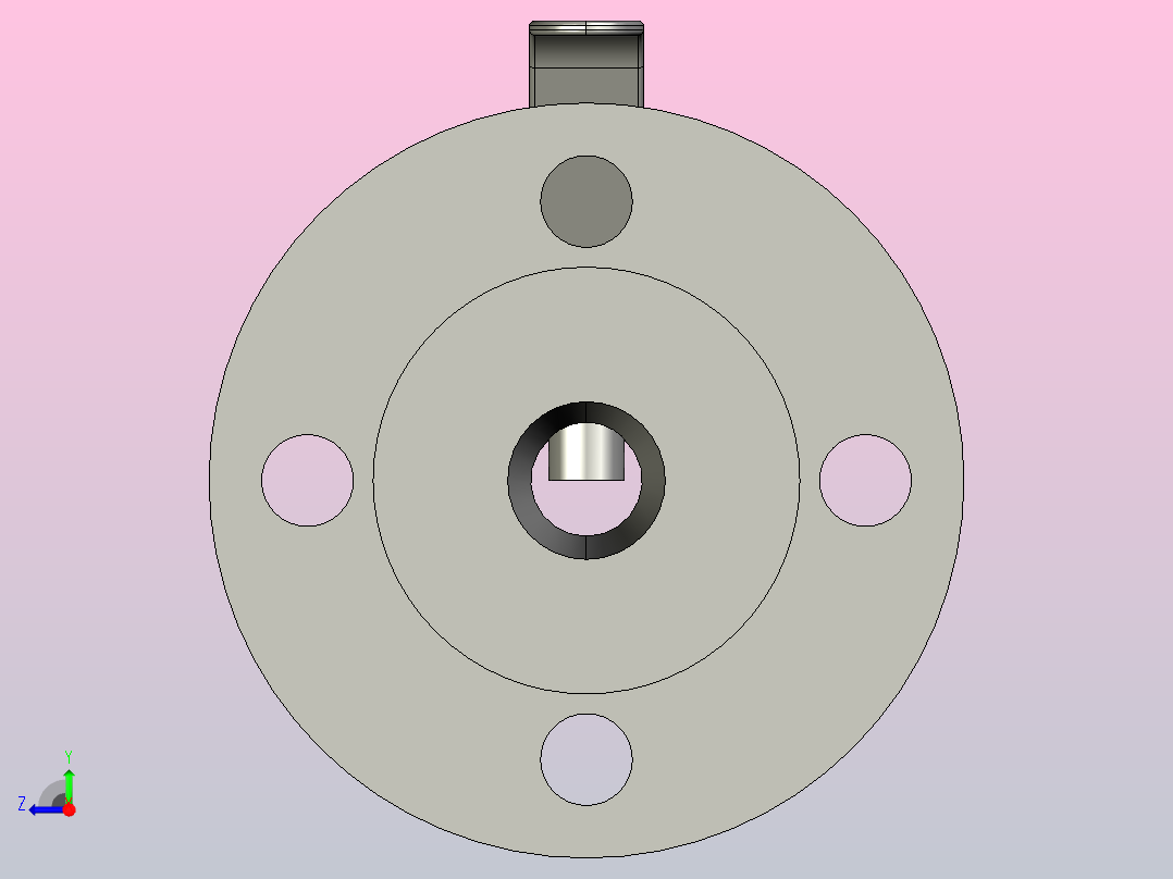 Q41F法兰球阀[25]右视图