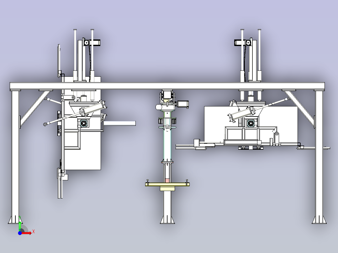 一款机械手提升翻转机前视图
