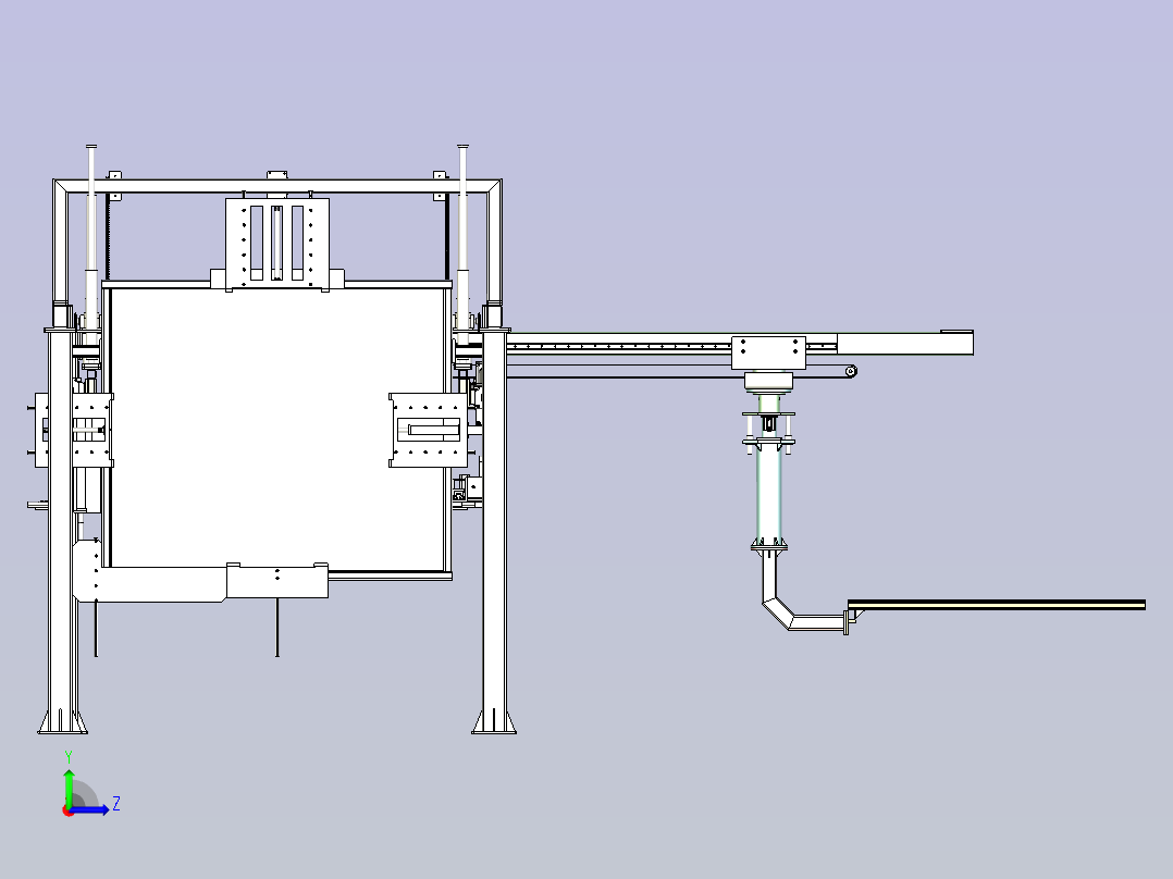 一款机械手提升翻转机左视图