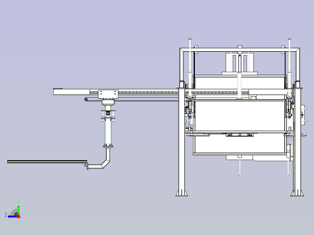 一款机械手提升翻转机右视图