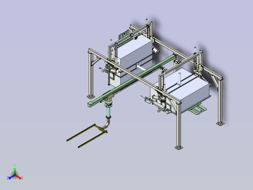 一款机械手提升翻转机正等轴测缩略图