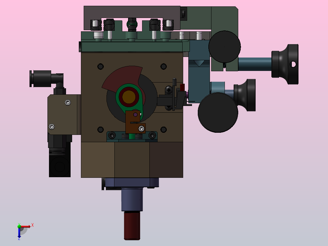 A6 LED芯片标准顶针机构俯视图
