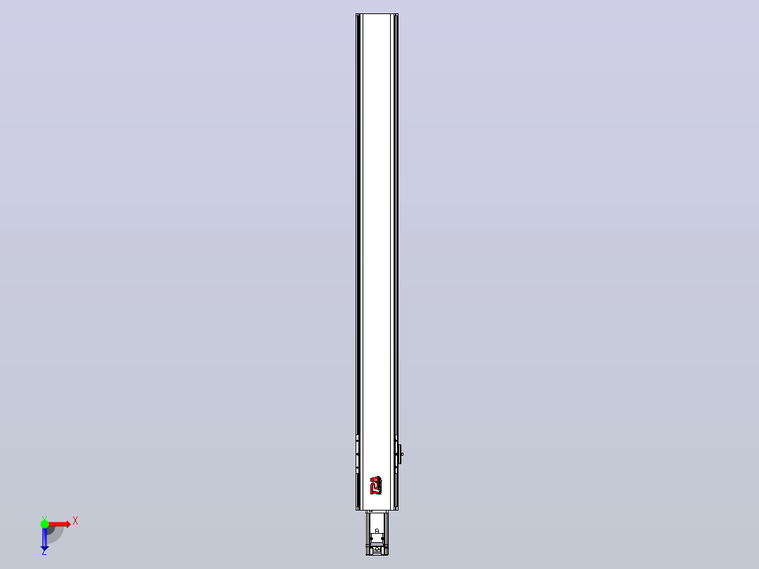 日规模组半封闭丝杆TPA-HNR-110D-1610C-L1050-M-Y-P40-N3俯视图
