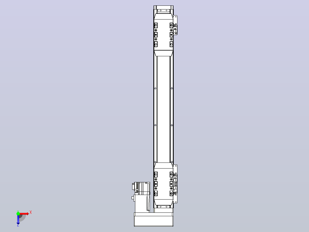 滚珠丝杠线性轴TPA-GCRS-50-1205C-L125-MR-M10-N3俯视图