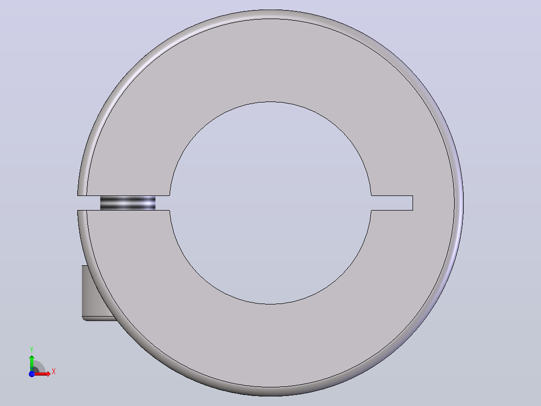 轴环.夹紧环.单开口的单宽和双宽-一个包含所有组合的solidworks文件前视图
