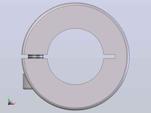 轴环.夹紧环.单开口的单宽和双宽-一个包含所有组合的solidworks文件前视缩略图