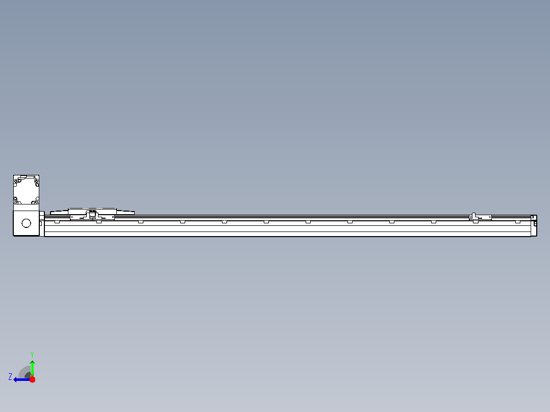 机器人皮带驱动直线轴TPA-GCB-120-P70-L900-LU-M20-N3右视图