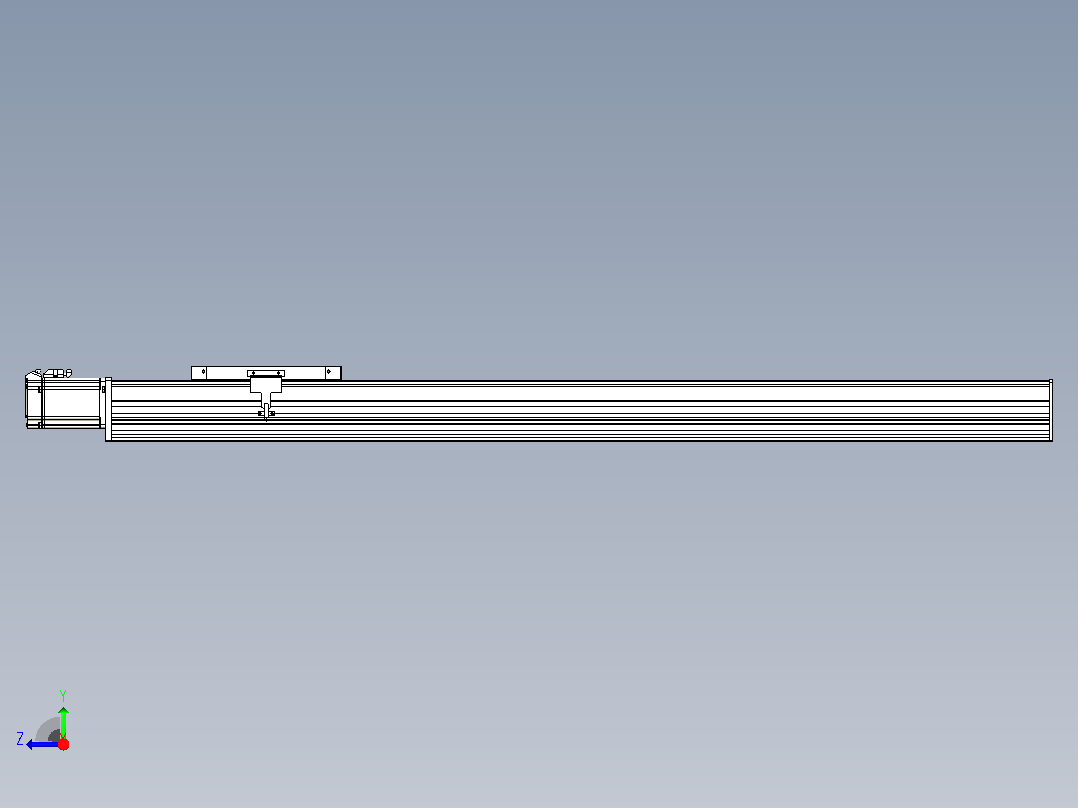 滚珠丝杠直线轴带导轨全封闭TPA-HCR-202D-2510C-L1100-M-Y-P75-N3右视图