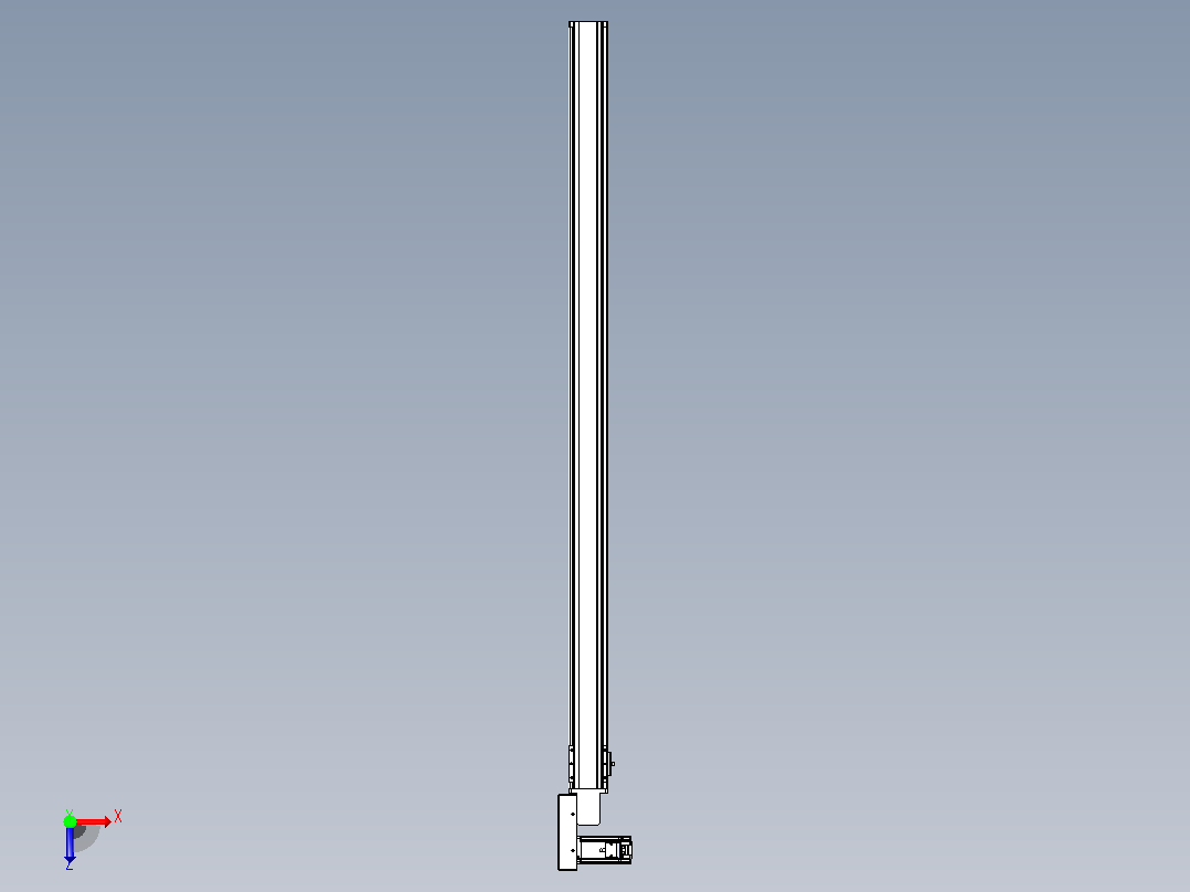 皮带直线轴半封闭可选导轨TPA-HNB-85S-90-L1500-ML-C-P20-N3俯视图