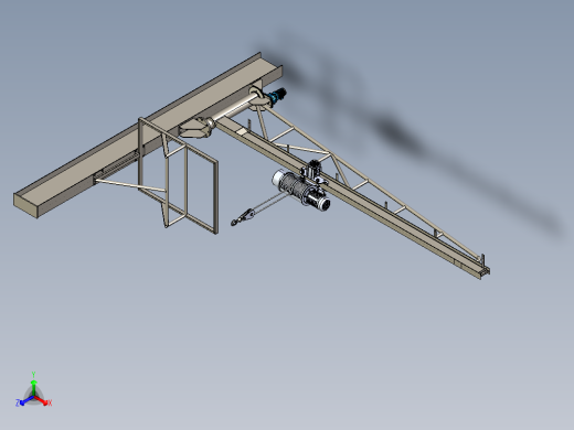 夹具吊臂起重机3D数模图纸 Solidwors设计 附STEP格式