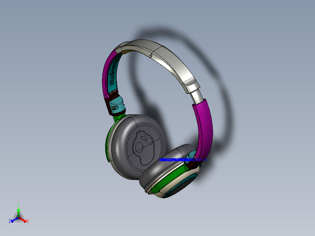 1-72 头戴式耳机3D图纸proe5.0格式附step格式