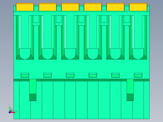 DEGSON 2EDG 系列 5.0mm 可插拔接线端子组-2EDGKD-5.0-06P-14-00AH前视缩略图