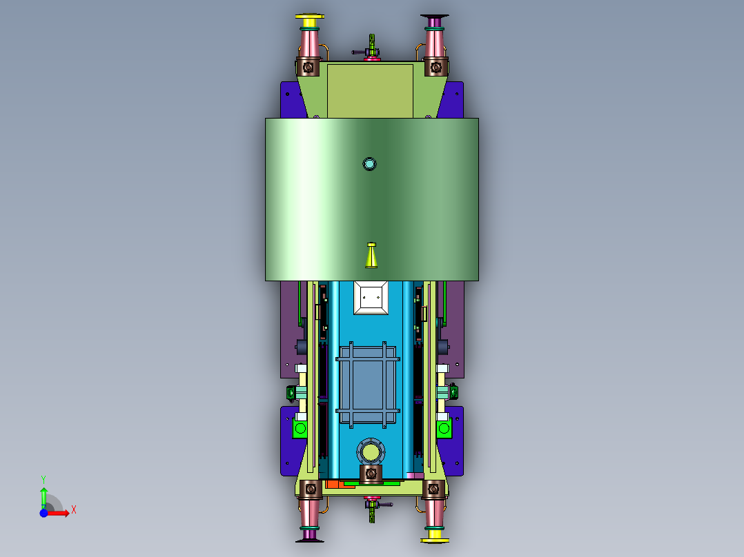 荷兰铁路复古蒸汽观光列车前视图