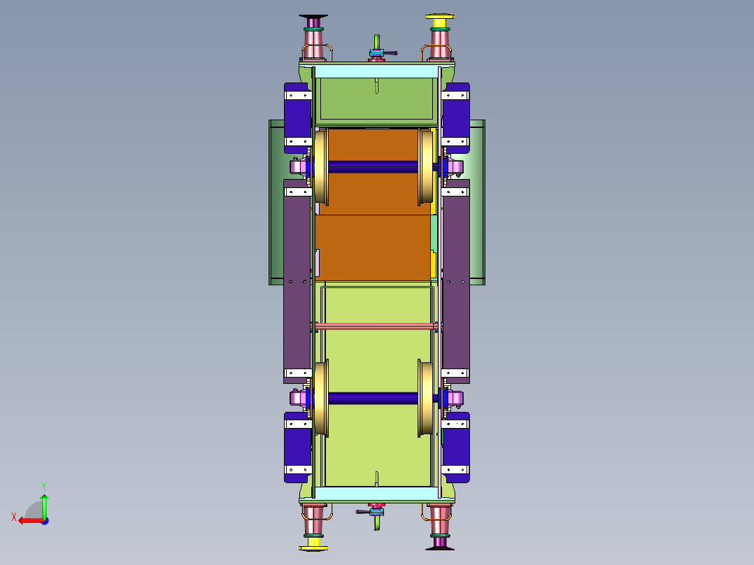 荷兰铁路复古蒸汽观光列车后视图