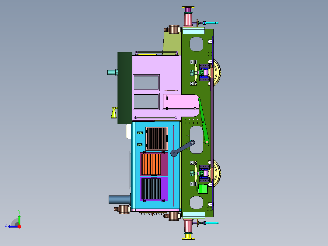 荷兰铁路复古蒸汽观光列车右视图