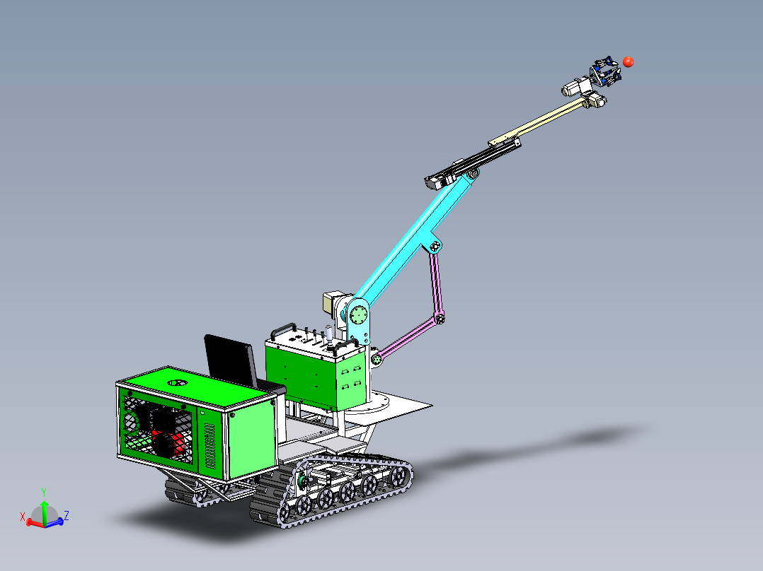 苹果采摘机模型SW三维图