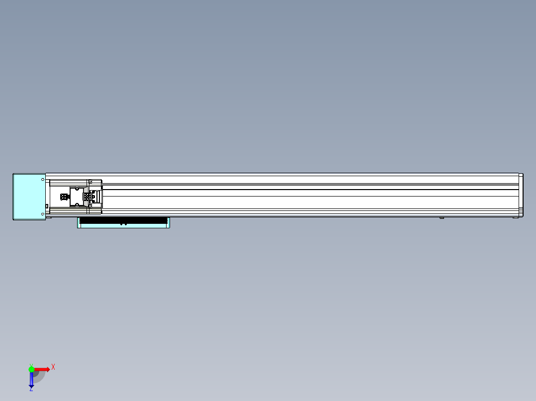 威洛博VC丝杆传动-无尘环境VC14-Lxx-C-S550-BR-ZP40-C3俯视图