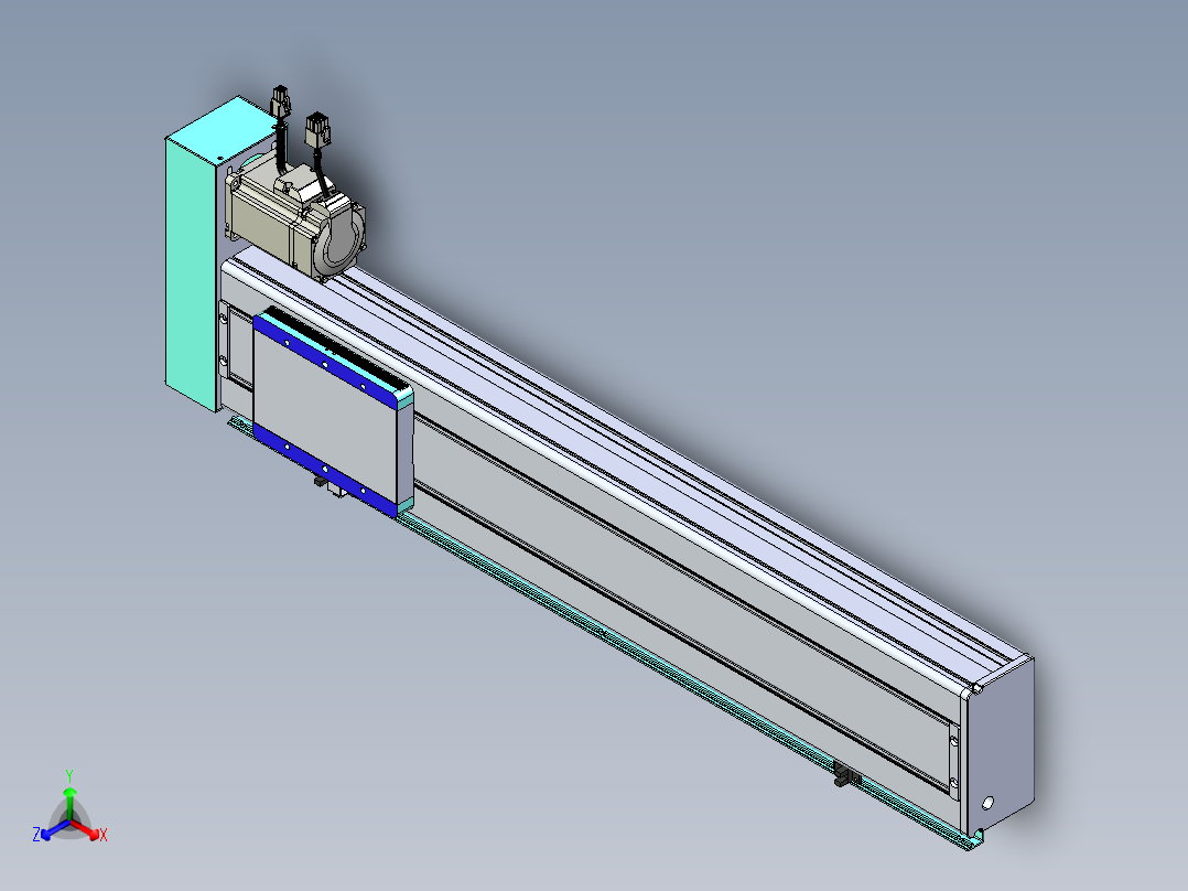 威洛博VC丝杆传动-无尘环境VC14-Lxx-C-S550-BR-ZP40-C3正等轴测图