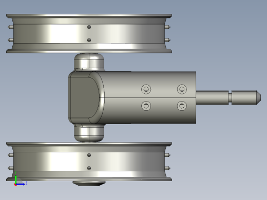 婴儿车前轮轮毂3D数模图纸 STP格式左视缩略图