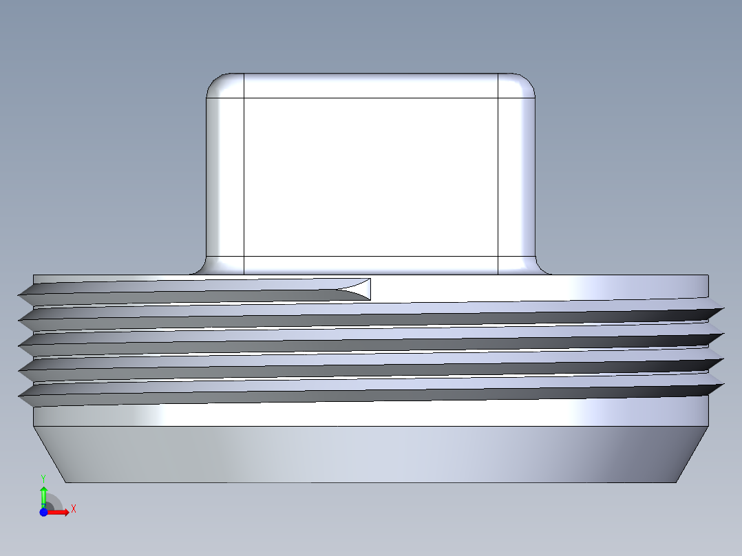 船舶管路系统S23B_SeaDrainPLUS_CleanPlug-MPT_37E161103_3in Sea Drain Plus - Plug - MPT前视图