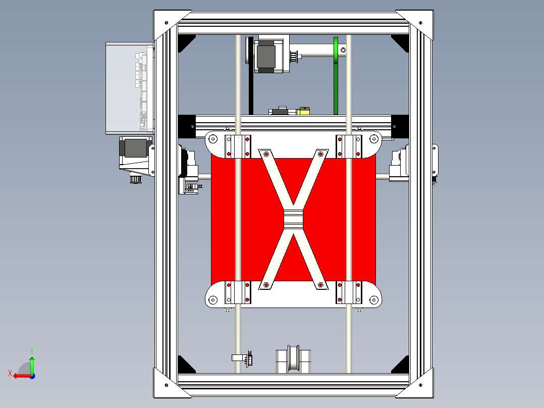 电机为 Nema 17的3d打印机后视图