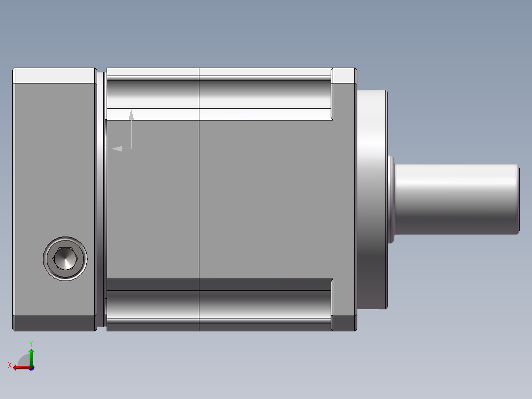 行星减速机60法兰减速机 FAB060D-L1-S2-P2-14-50-70-M4-34后视图