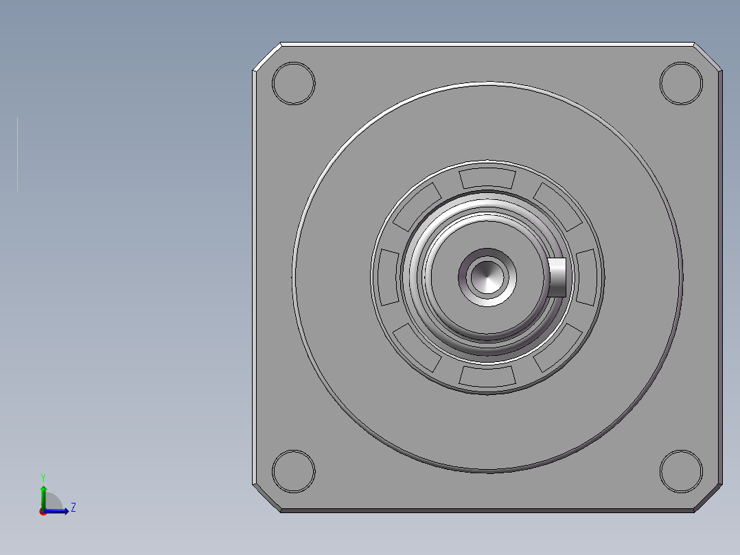 行星减速机60法兰减速机 FAB060D-L1-S2-P2-14-50-70-M4-34左视图