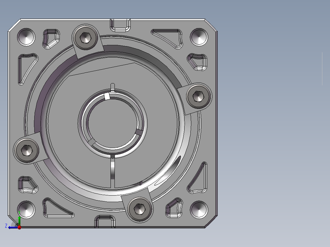 行星减速机60法兰减速机 FAB060D-L1-S2-P2-14-50-70-M4-34右视图