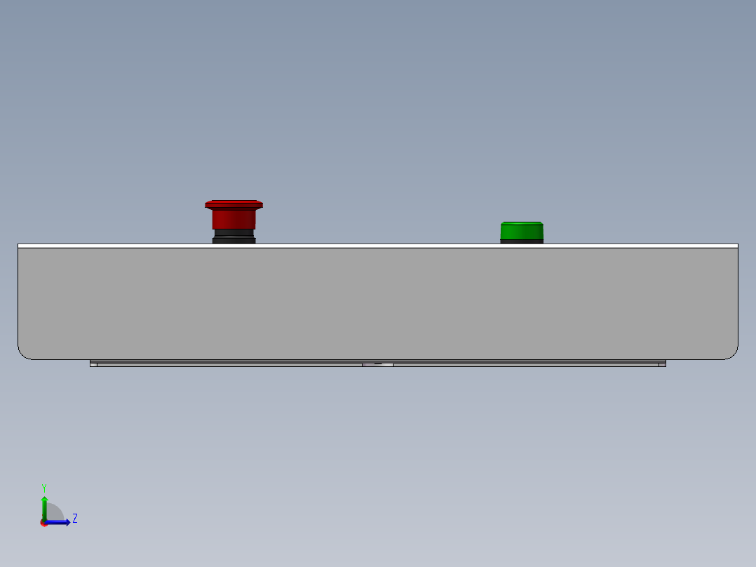 双手两侧启动按钮盒左视图