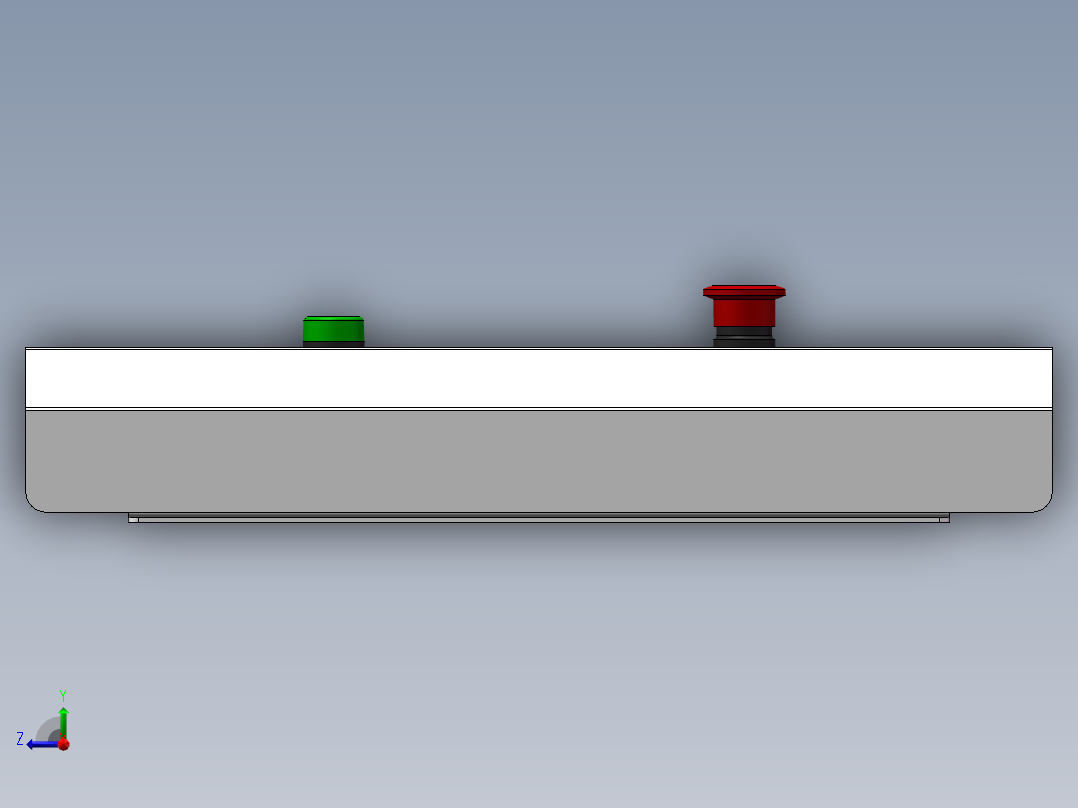 双手两侧启动按钮盒右视图