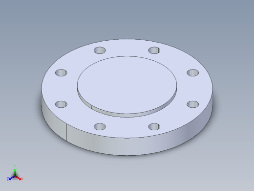 CPVC管件25-Sch80_Blind Flange_9853-040_4in正等轴测缩略图
