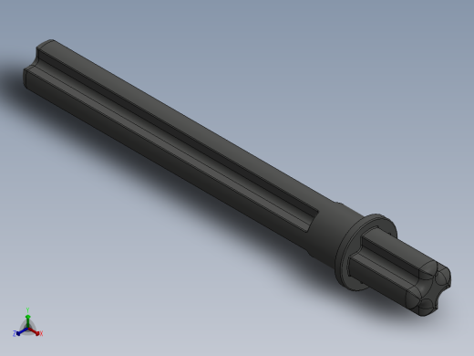 乐高机械组车桥-32209 OldDkGray Technic Axle 5.5 with Stop正等轴测缩略图