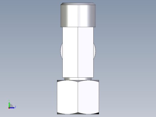 卡套式工业通用硬管接头EO_Swivel_nut_run_tee_EL10LOMDCF左视缩略图