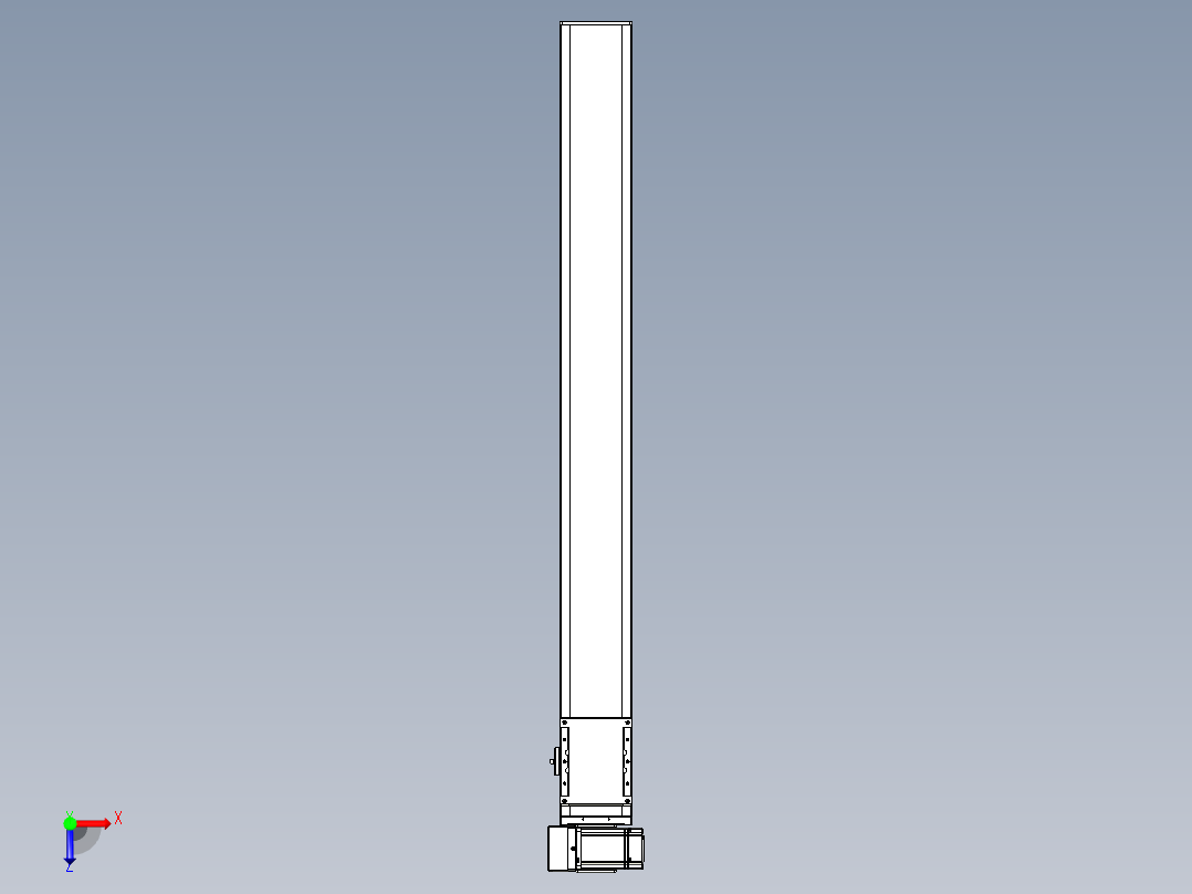 同步带全封闭直线模组TPA-HCB-105D-90-L950-LU-C-P20-N3俯视图