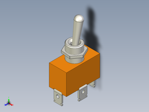 拨动开关E-TEN1121 15A 250V正等轴测缩略图