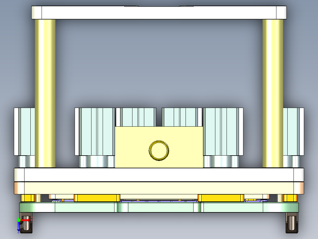 HAZEL-C-笔记本CNC工装夹具三维模型CNC7-0618俯视图