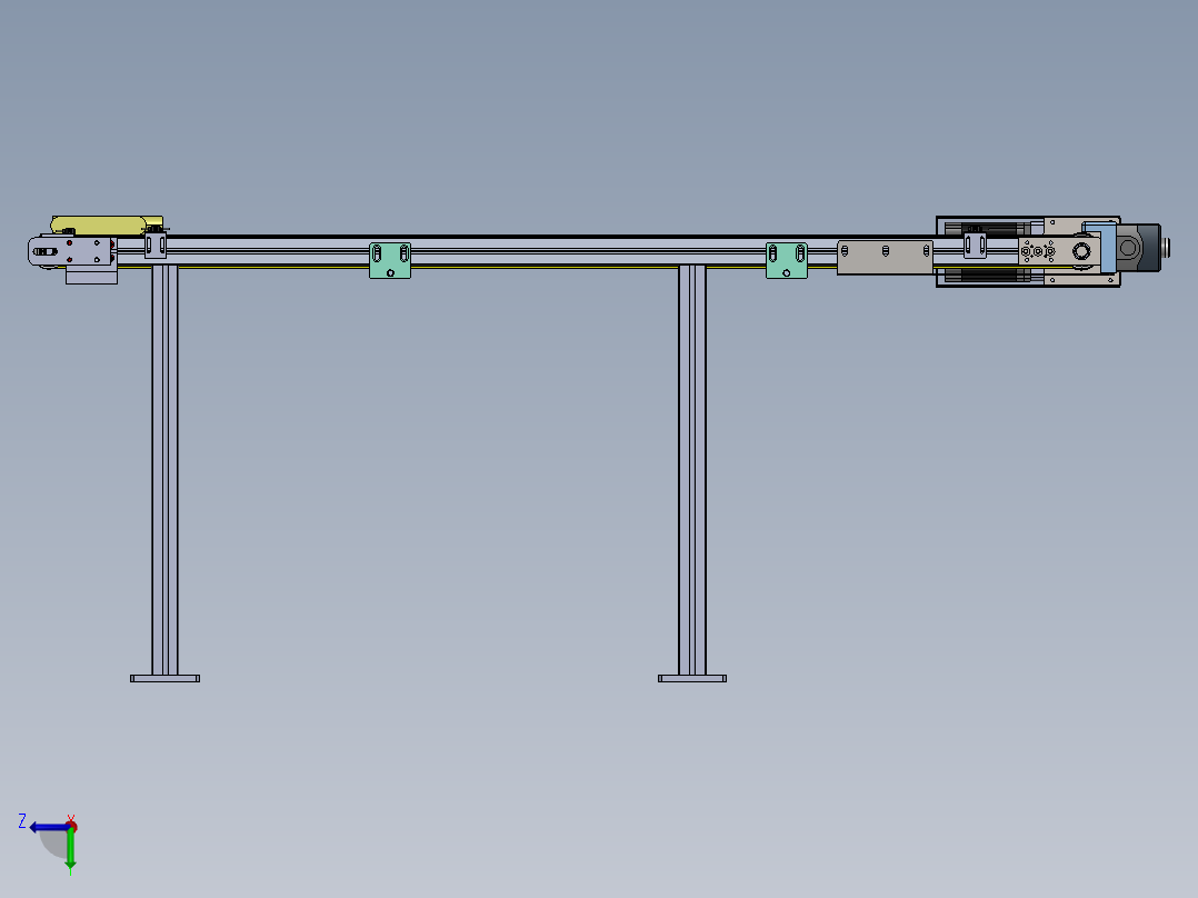 分条皮带输送线前视图