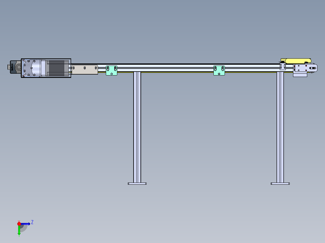 分条皮带输送线后视图