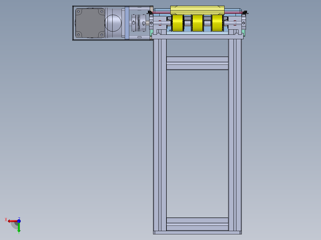 分条皮带输送线左视图