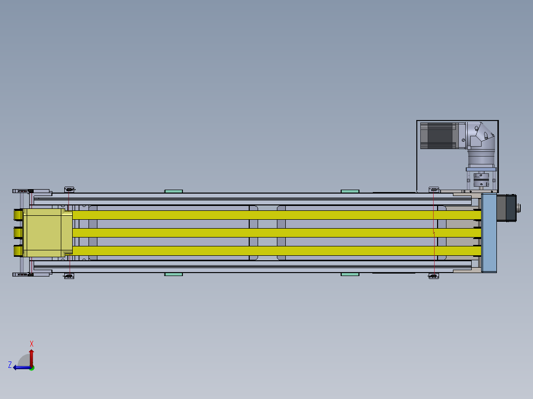分条皮带输送线俯视图
