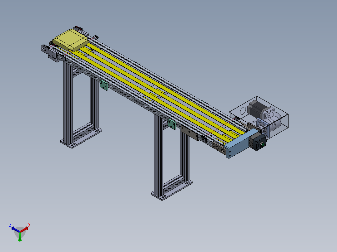 分条皮带输送线正等轴测图