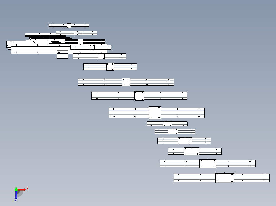 KRB-直线轴承导轨俯视图