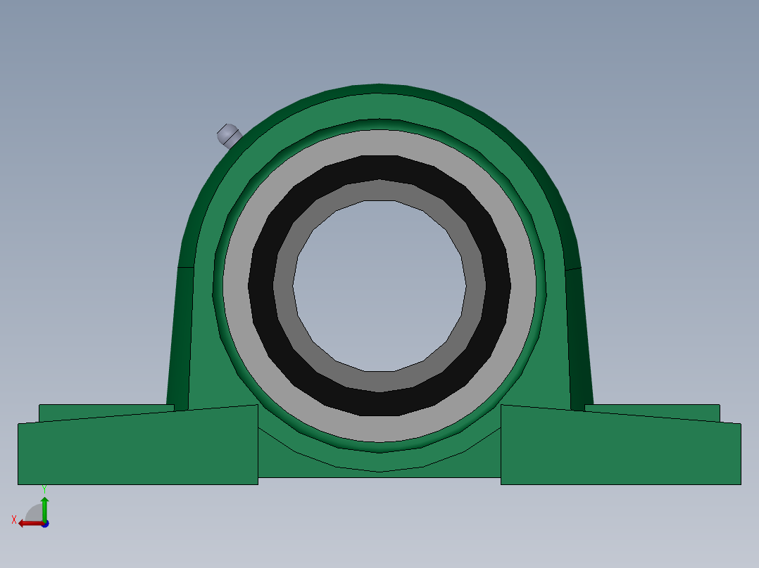 带立式座轴承UCP210[GB／T7810-1995]后视图