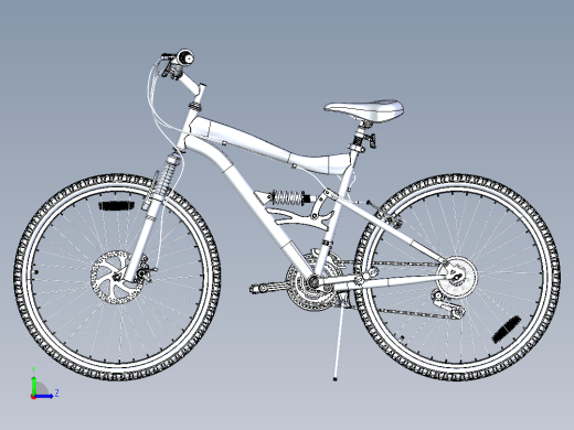 Solidworks建模自行车左视缩略图