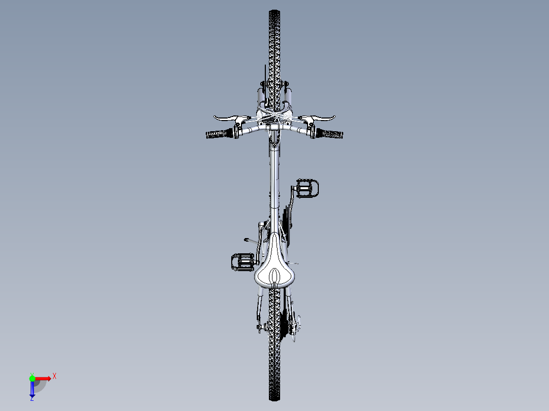 Solidworks建模自行车俯视图