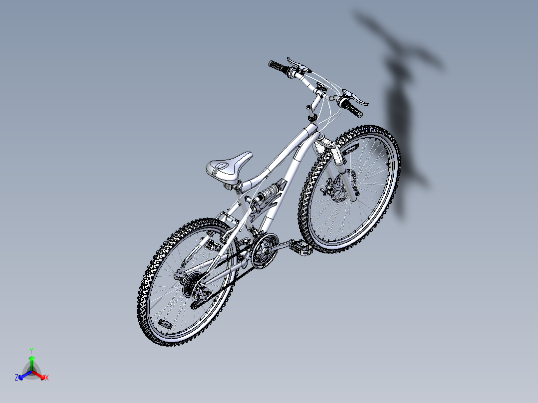 Solidworks建模自行车正等轴测图
